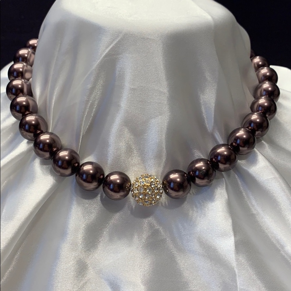 Dark Purple Fashion Pearl Necklace